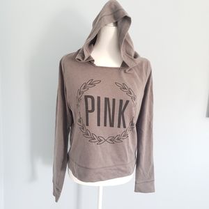 🌷PINK Victoria's Secret grey hoodie size S/P